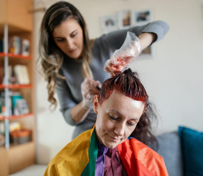 Dyeing hair at home