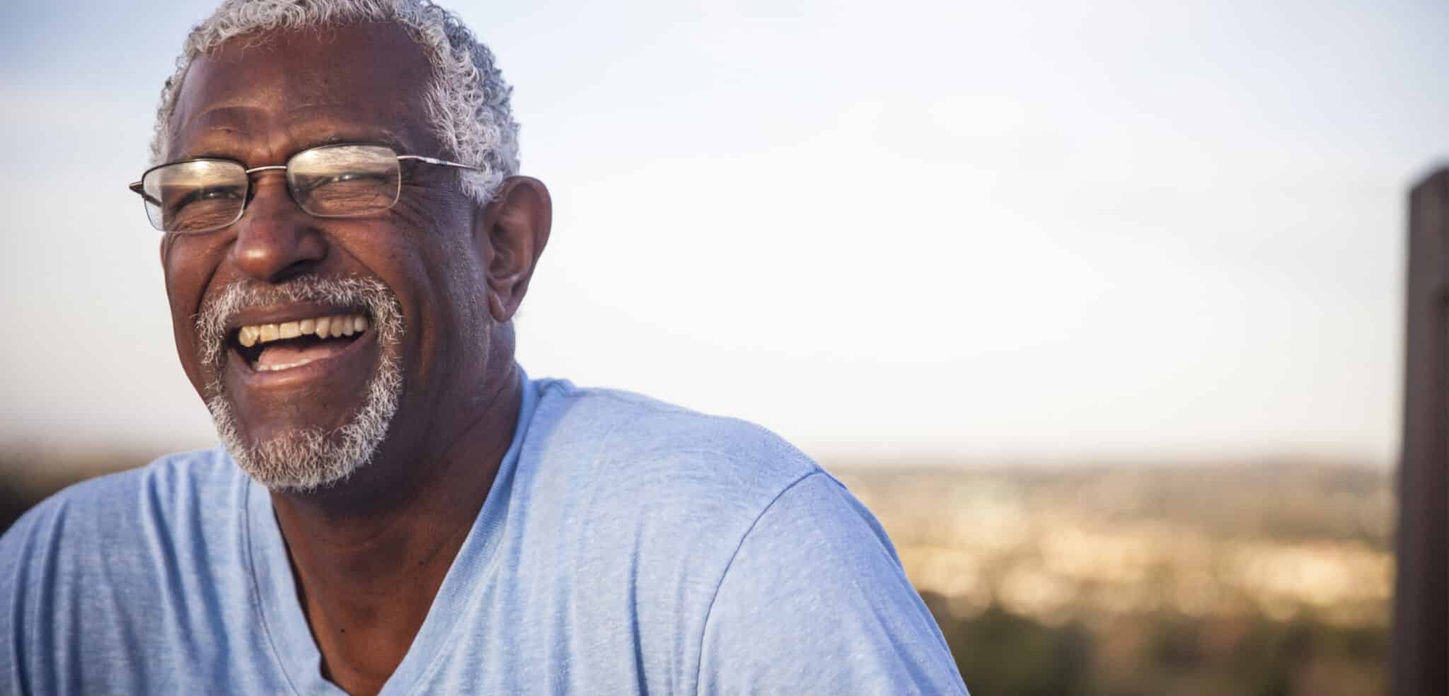 Attractive Senior Black Man Outdoor Portrait