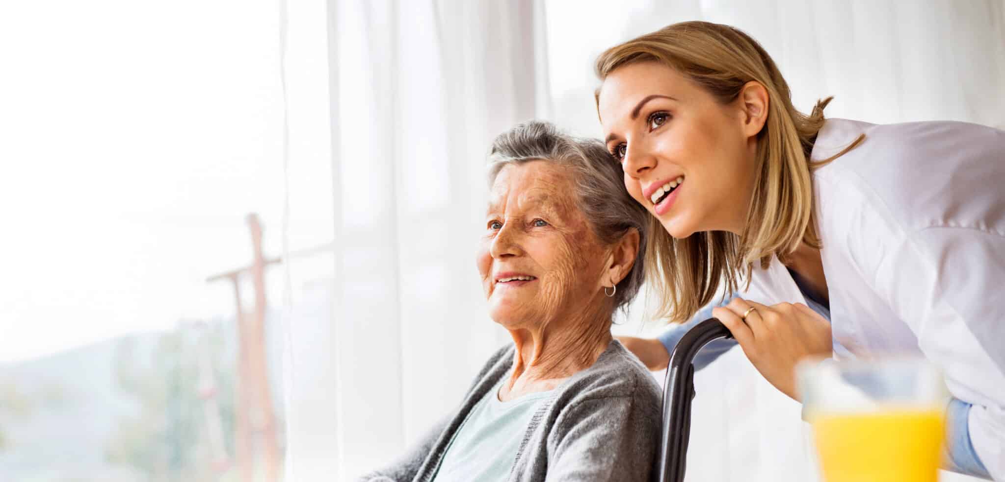 Patient and caregiver spend time together